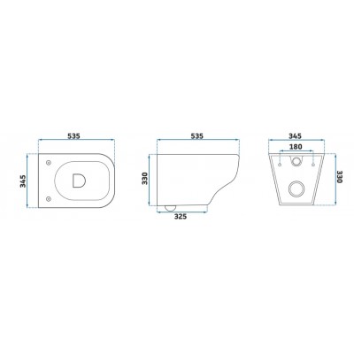 Підвісний унітаз REA IVO RIMLESS білий REA-C9201