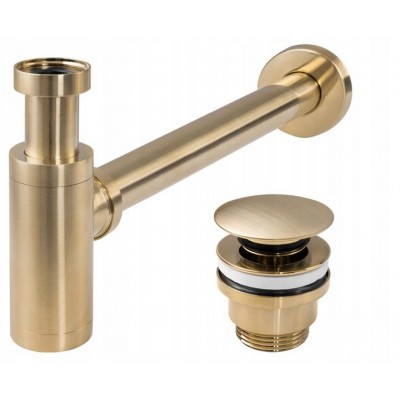 Сифон універсальний для раковини (умивальника) REA BRUSHED GOLD золотий матовий