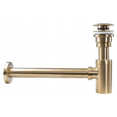 Сифон універсальний для раковини (умивальника) REA BRUSHED GOLD золотий матовий
